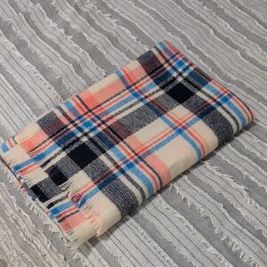 Plaid Fringe Scarf